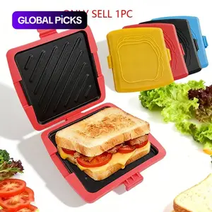 New Microwave Sandwich Tray Kitchen Tool, Kitchen Gadget, Kitchen Utensils Tools, Food Grade Silicone, Quick Even Cooking, Baked Cheese, Steak, Chicken Wings, Sausage, Dishwasher Safe #GLOBAL PICKS