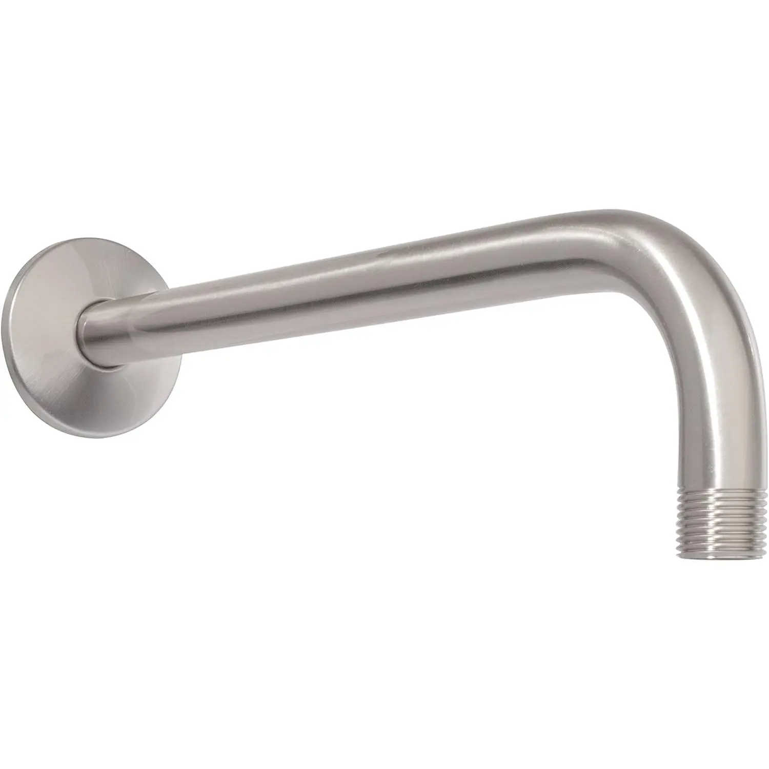 L-Shaped Shower Arm Extension, 12-Inch Length,  for Rainfall and Adjustable Showerheads, Brushed Nickel Finish