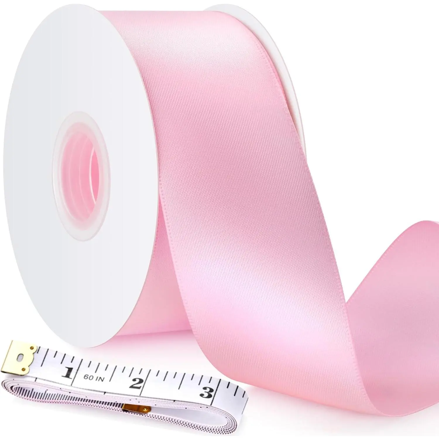Ribbon Double Faced 1.5", 25 Yards Satin Fabric Ribbon for Christmas  Wrapping, Bows Bouquet, Floral Arrangement, Hair Crafts, Ribbons for Wedding Party Every Holiday Decoration