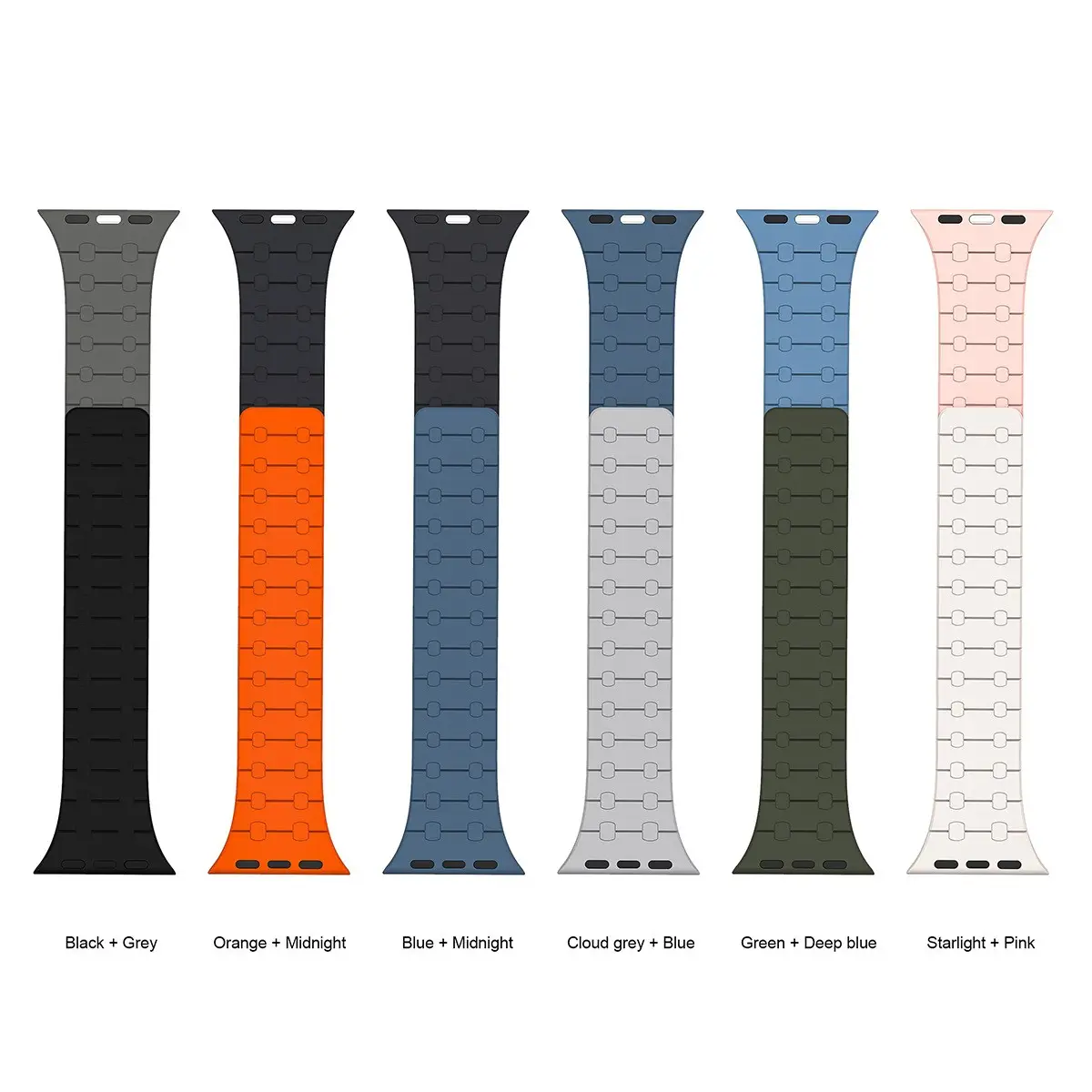 Men's Apple Watch Band Set, Ultra2 Dual Color Polka Dot Silicone Strap, Compatible with Series 11/10/9/8/7 & Ultra 49mm, Comfortable Wear, Smartwatch Replacement Straps