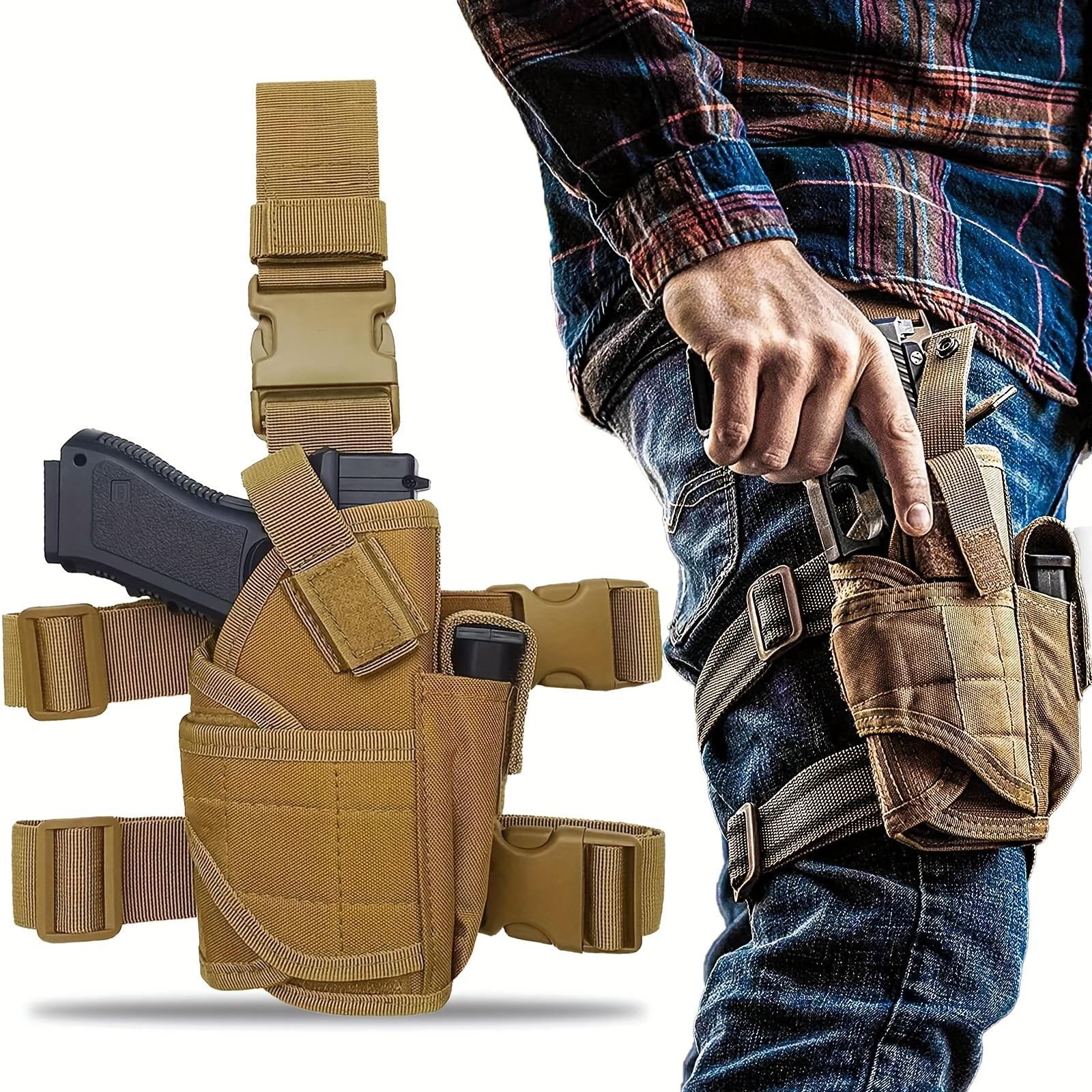 Leg holster; Adjustable right thigh holster with magazine pouch Tactical Equipment