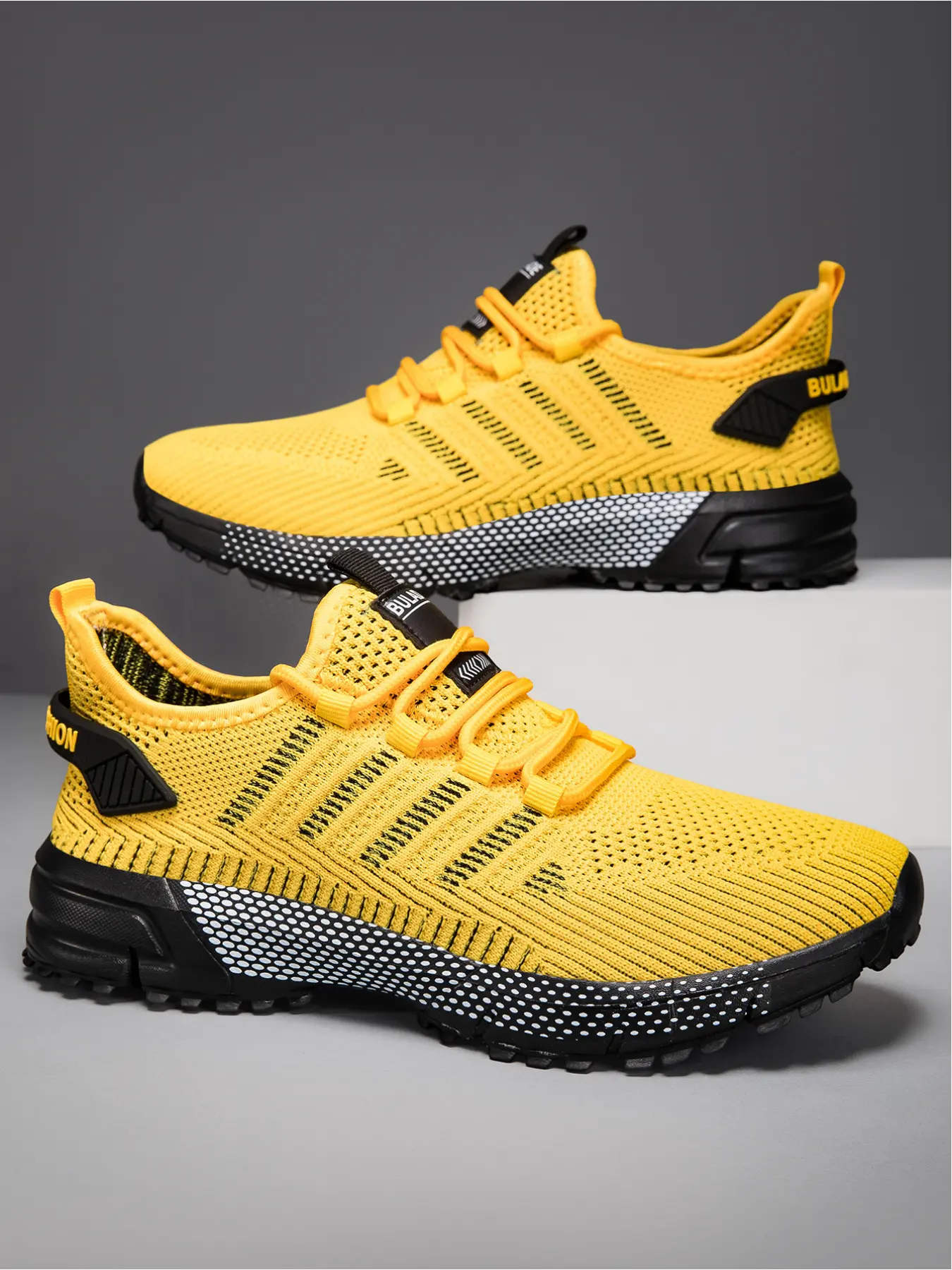 Men's Lightweight Mesh Sports Shoes, Non-Slip Knit Casual Sneakers for Men, Suitable for Running & Daily Commute, Breathable Running Sneakers
