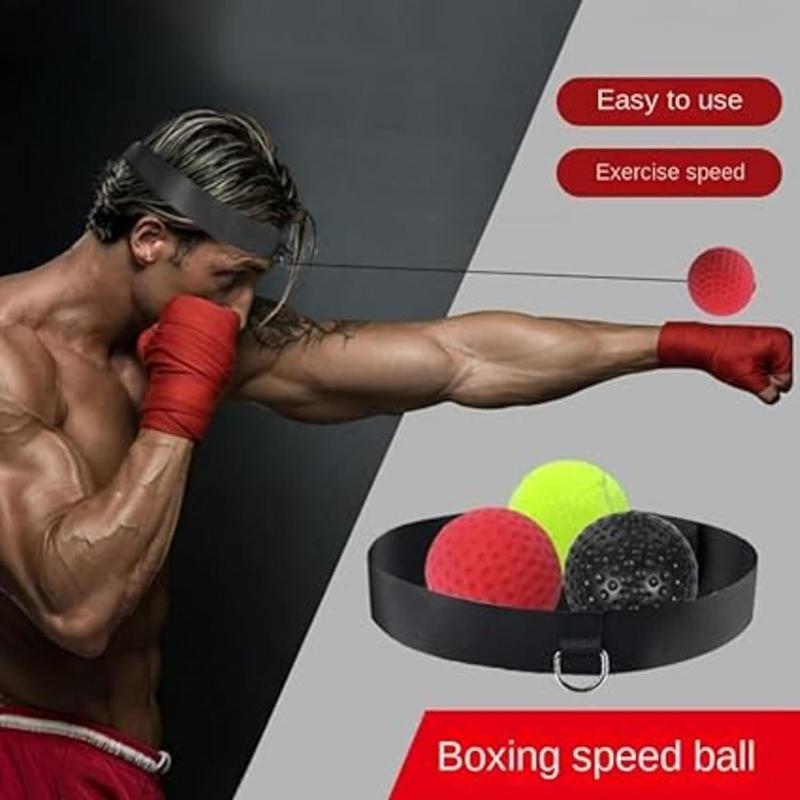 Adjustable Headband Boxing Reflex Training Ball - PU/Rubber, with Textured Grip for Enhanced Speed & Agility  - Addictive Boxing Game for All Ages - Boxing Equipment,Boxing Gloves,