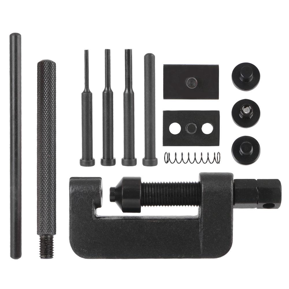 Motorcycle Chain Breaker, Motorcycle Bike Chain Splitter Link Riveter Set with Red Case, Car Repair Tool Kit, Mechanic Tool Kit, Multifunctional Tool Kit