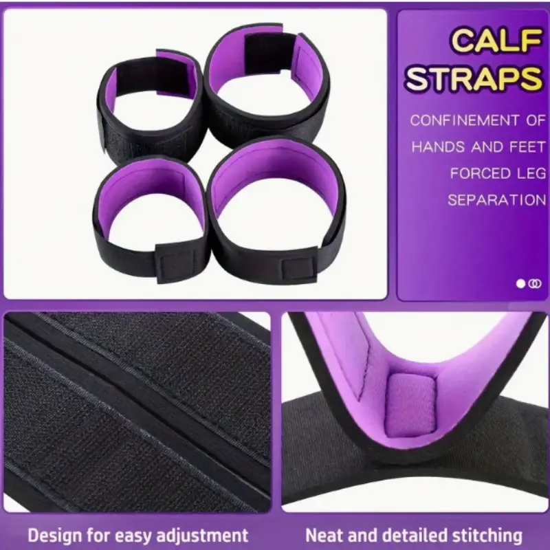 Role-Playing Props Handcuffs and Leg Cuffs, Costume Accessories for Parties, Interactive Handcuffs with Safety Rope, Protective Gear, Party Accessory