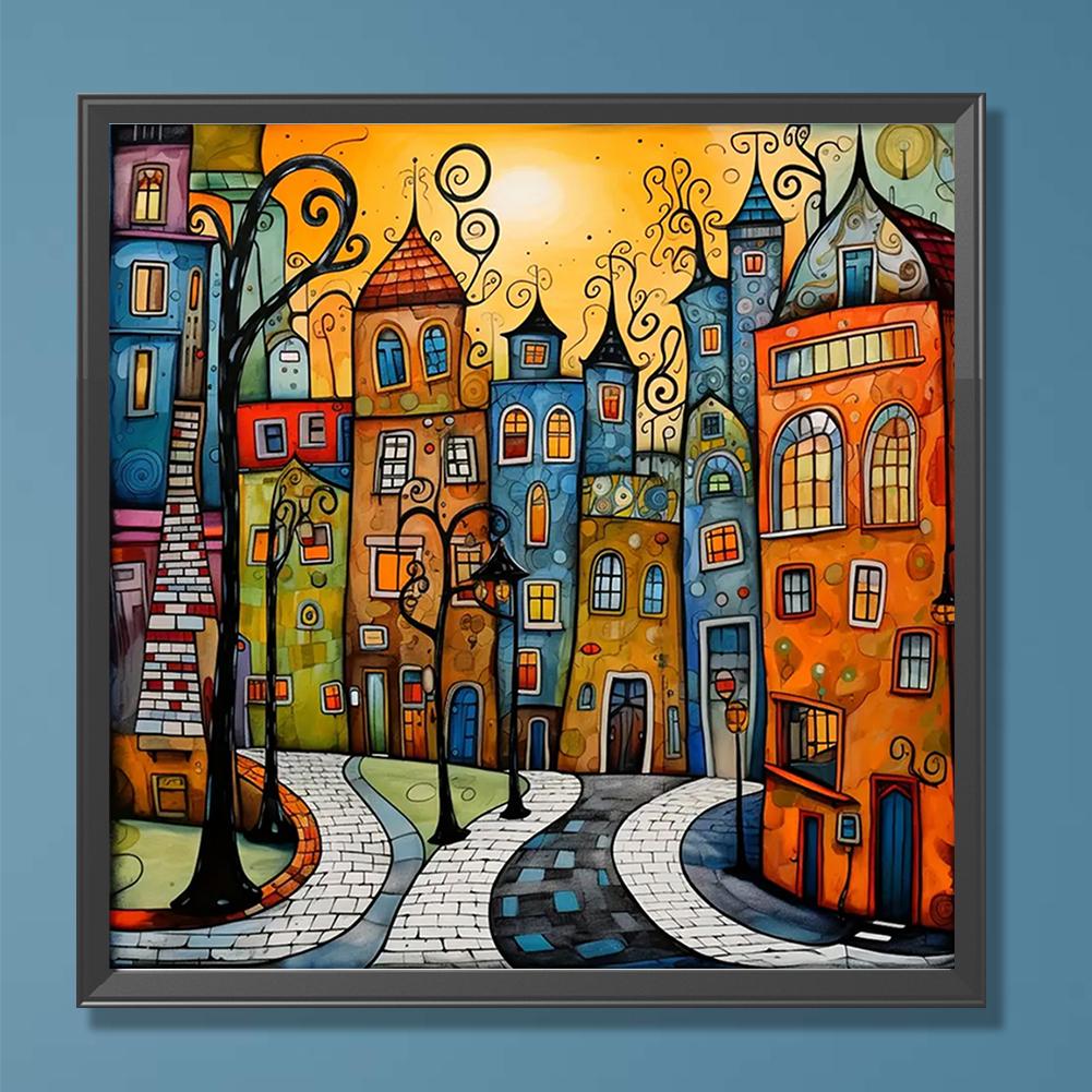 Paint By Numbers Kit On Canvas DIY Oil Art Street Home Picture Decor 40x40cm