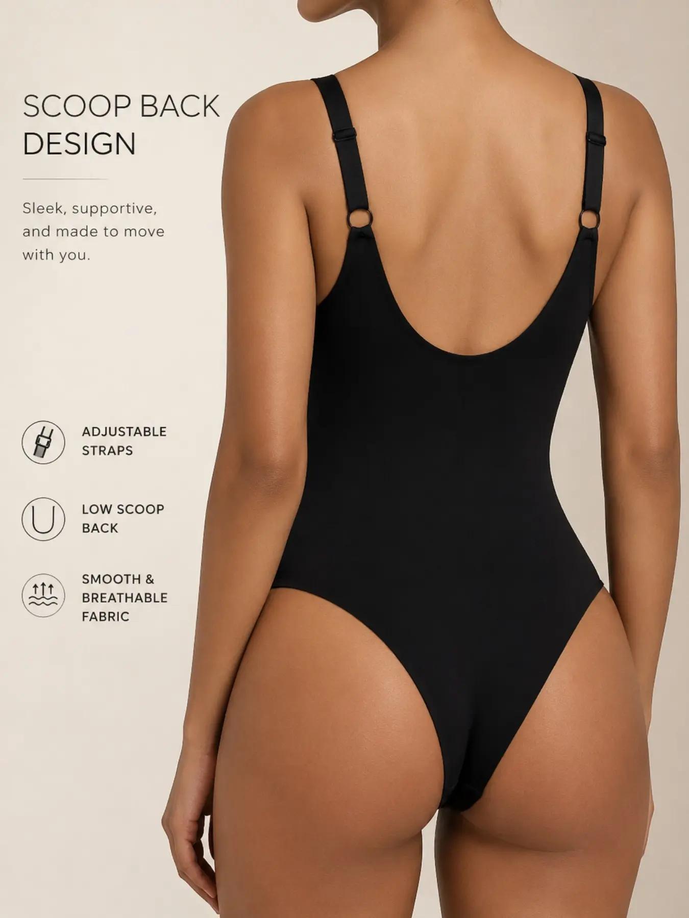 Sculpting Seamless Shapewear Bodysuit for Women, Tummy Control, Thong Style, Ultra-Soft Stretch, All-Day Wear, Casual Fit