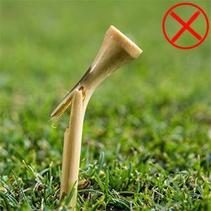 250/130/100 Pack of 2-3/4 or 3-1/4 Inches Professional Bamboo Golf Tees - Stronger Than Wooden Golf Tees Biodegradable & Less Friction