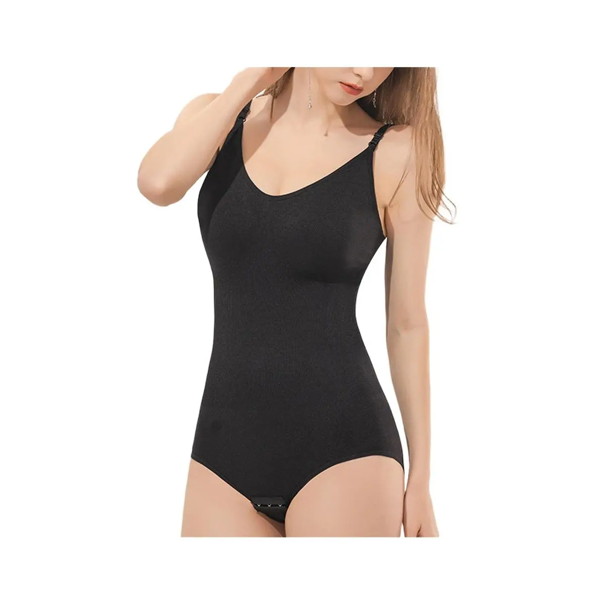 ZQ Women Postpartum Camisole Bodysuit Seamless Shapewear Tummy‑Control Butt Lifting Slimming Body Shaper