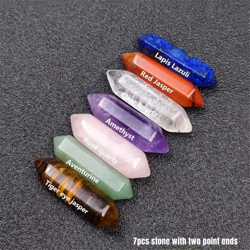 14PCS Pointed Quartz Crystal Chakra Stone Set, Hexagon Rose Quartz Crystals for Meditation, Home, Bedroom Decor, Energy Balance Display 14PCS Pointed Quartz Crystal Chakra Stone Set, Hexagon Rose Quartz Crystals for Meditation, Home, Bedroom Decor, Energy Balance Display