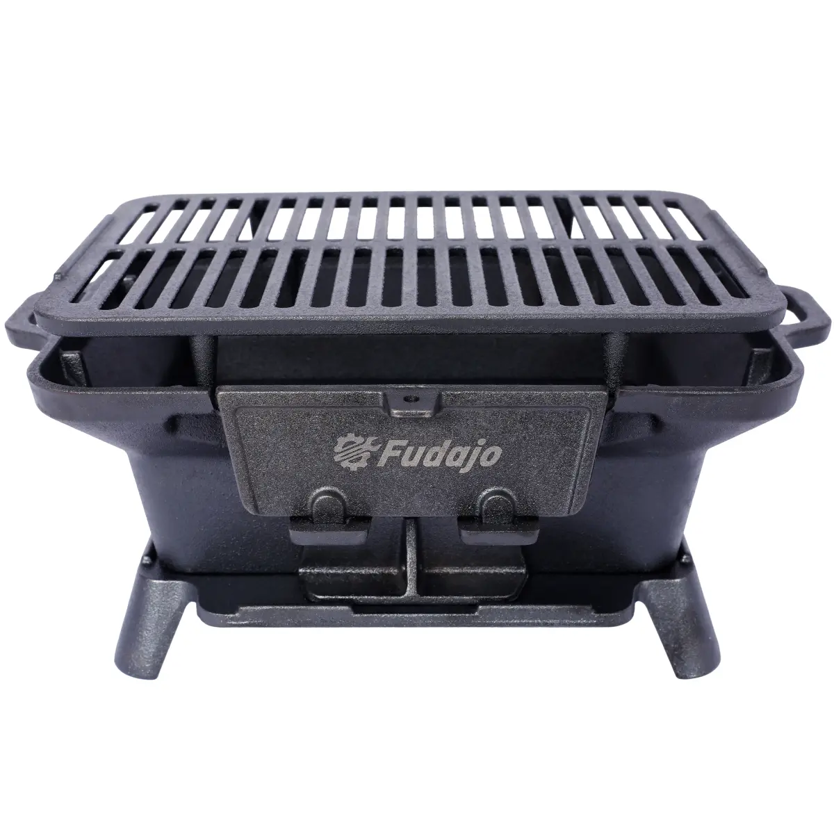 AobtkelOval Cast Iron Grill Outdoor, Portable Charcoal Grill and Tabletop Cast Iron Skillet - 100% Cast Iron, Durable, Small Charcoal Grill, Camping Stove, Hibachi Grill