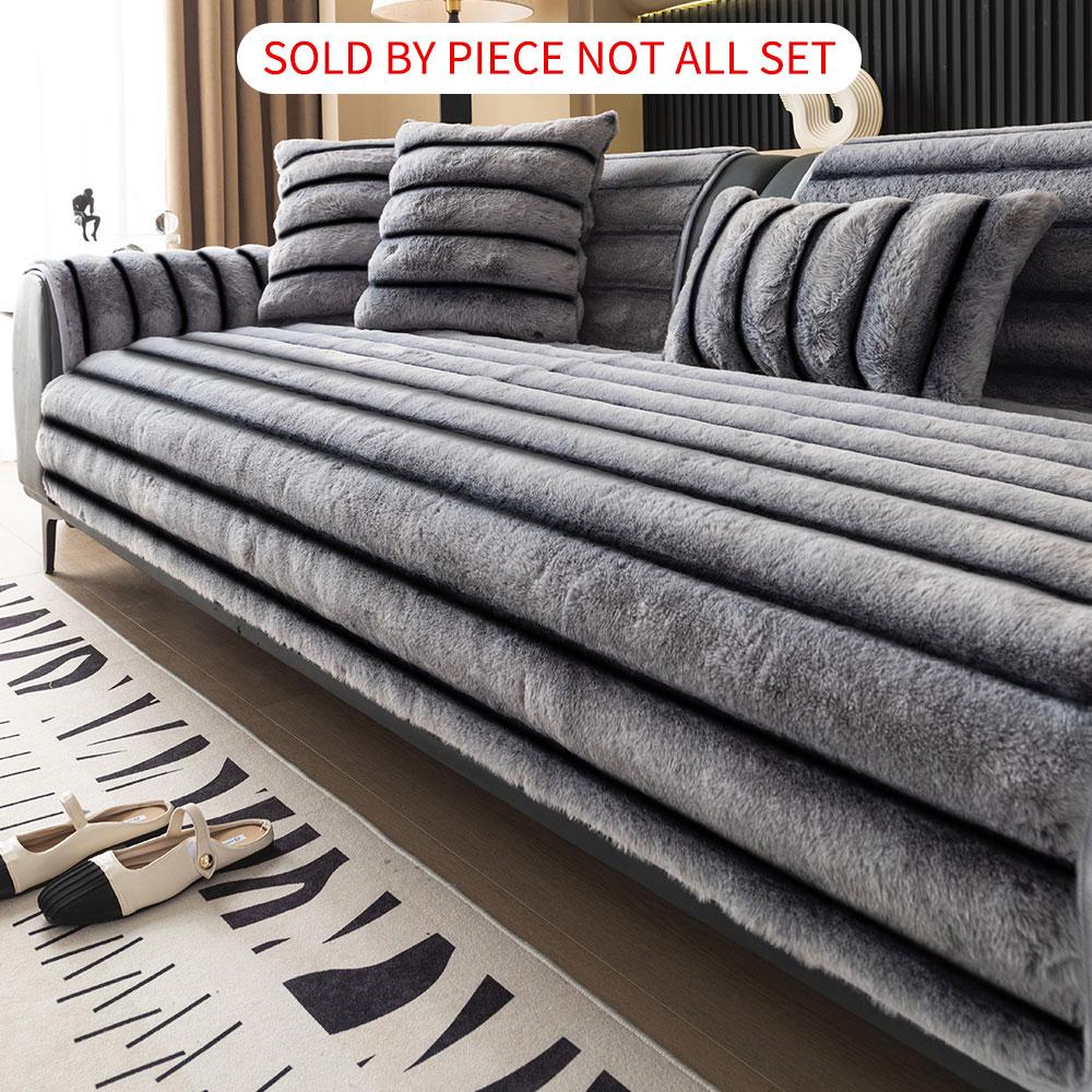 Modern Soft Plush Sofa Cover, Couch Slipcover, 1-Count Non-Slip Comfortable Sofa Cushion Cover and Pillowcase without Filler, Sofa Protector for Home Living Room, Bedroom and Hotel