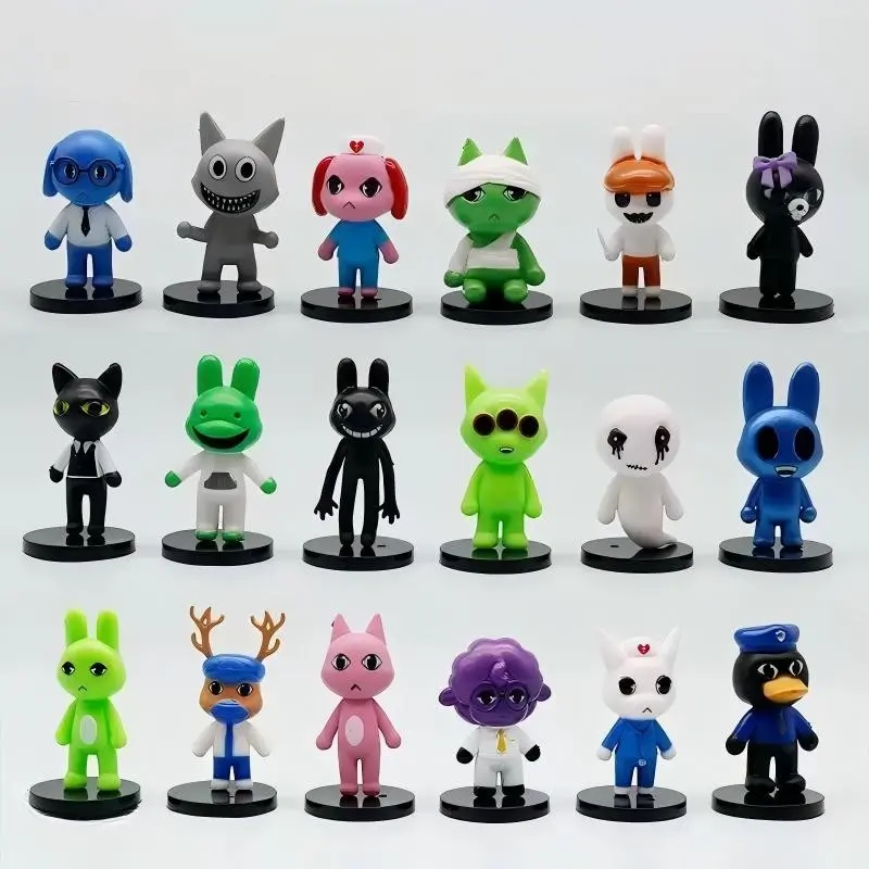 18-Pack Horror Animal Hospital Figures, Roblox Anime Game Handheld Dolls, Collectible Decorative Items, Perfect for Fans and Collectors