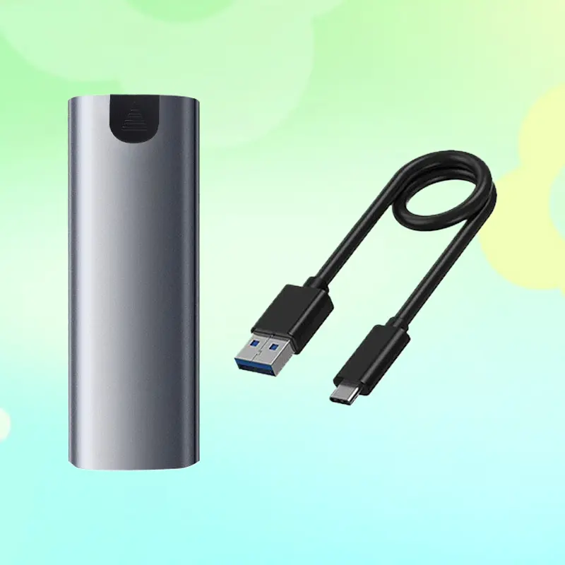 Portable External M.2 SSD Enclosure Type-C3.2 Interface Supports NVMe NGFF Dual Storage Protocols