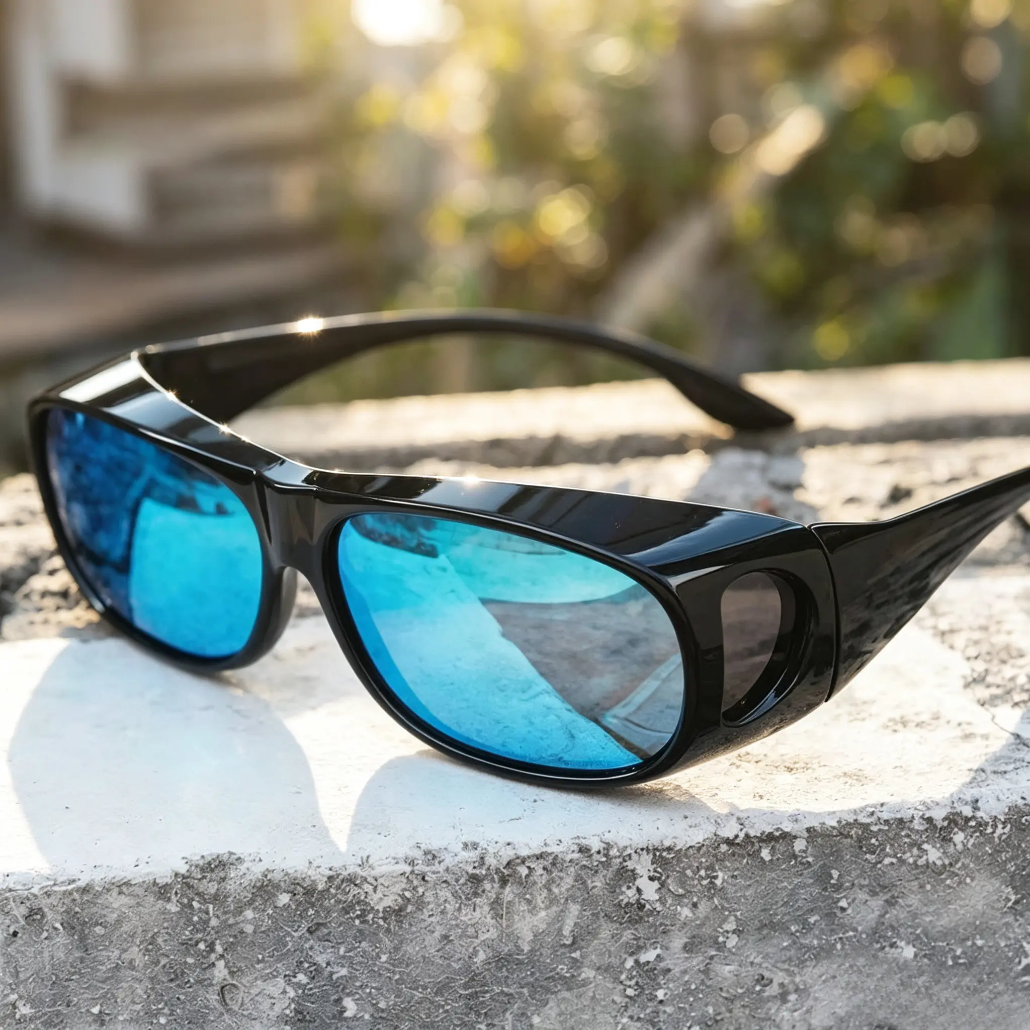 Fit Over Sunglasses for Men & Women, Polarized Wrap Around Driving Glasses, Oversized Shield Eyewear for Outdoor Sports, Fishing & Cycling