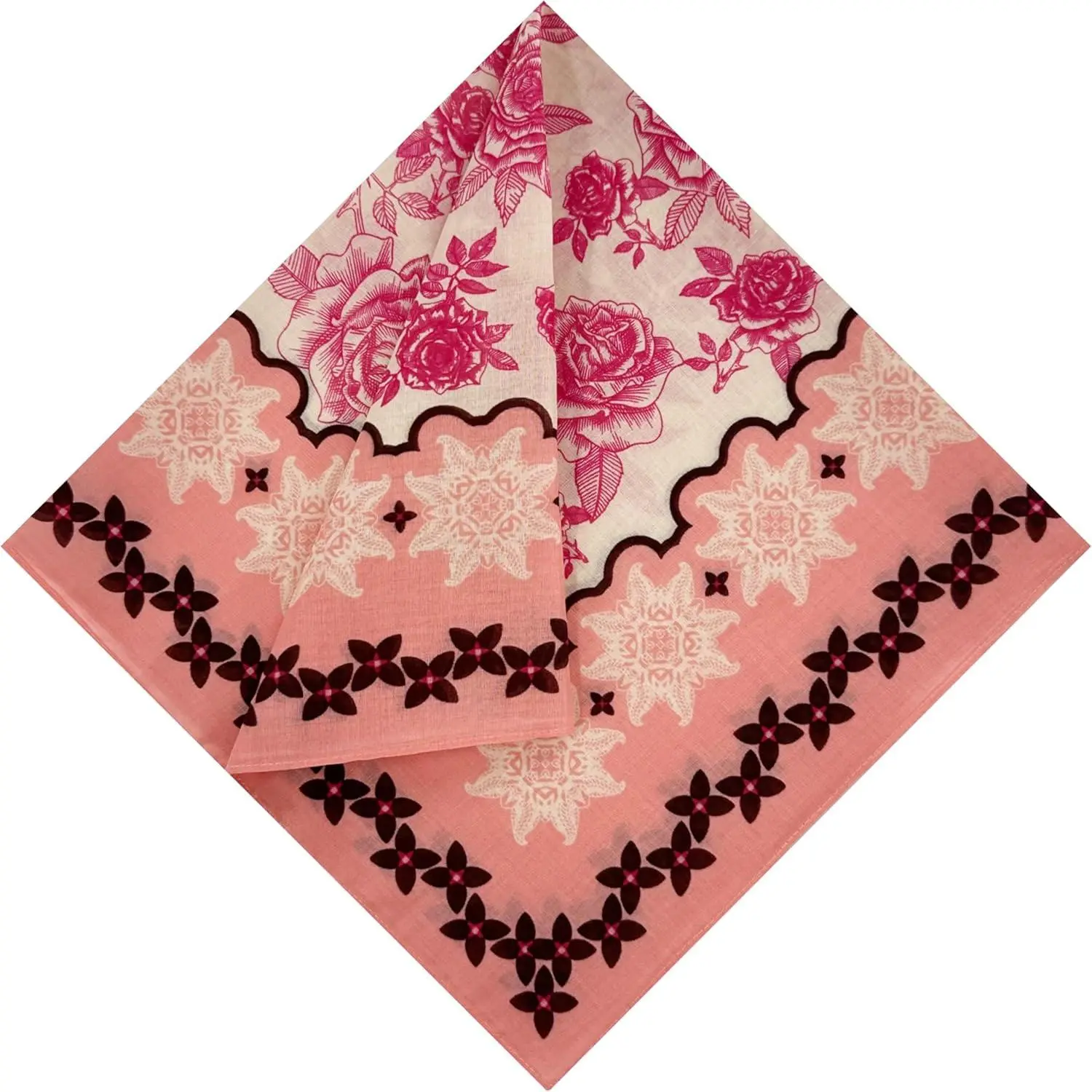 Single Pack Bandanas 60s Premium Cotton Soft Thin Handfeel Large Handkerchief for Men and Women