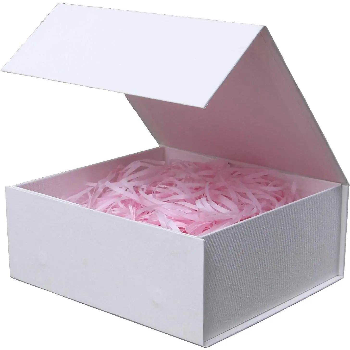 White Gift Box with Lids,9.7x7.2x3.3 Inch Gift Boxes for Presents,Magnetic Closure boxes for Wedding,Birthday,Graduation Packaging