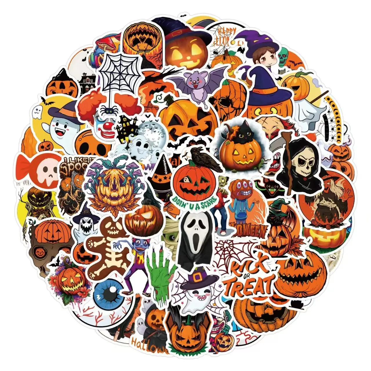110 Halloween Stickers, Non-Repeating Party Stickers, Horror Vinyl Waterproof Stickers, Teen Adult Gifts, Craft Supplies, Decorations