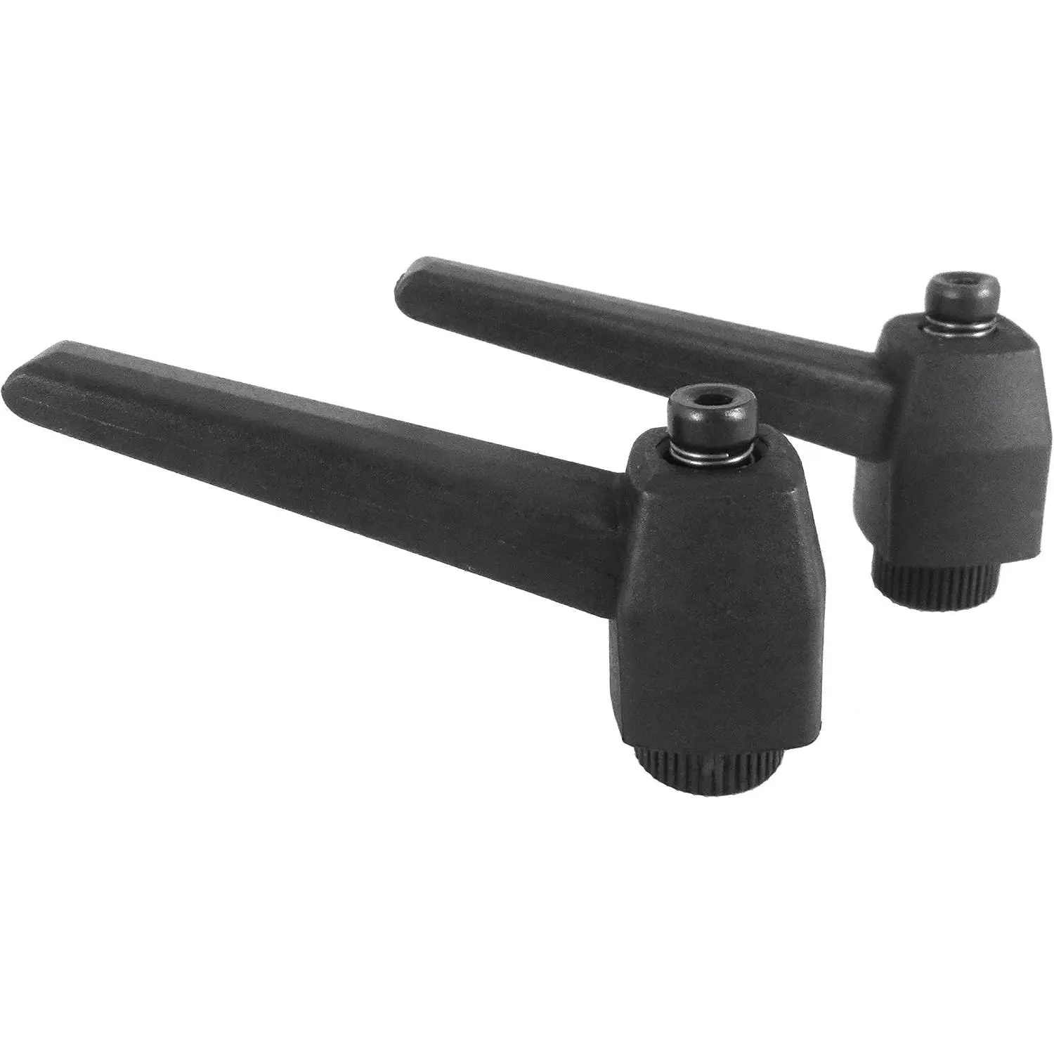 2 Each 1/4 20 Female Thread Push Button Ratchet Level Adjustable Handles Knob with Internal Threaded Insert