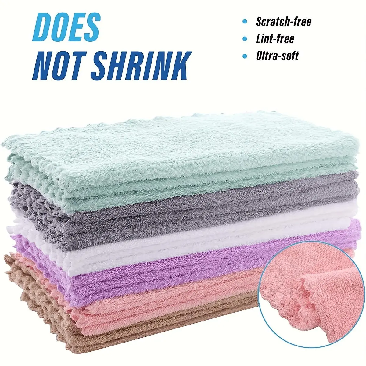 FAXHION 40-pack Luxury Washcloth Set, Ordinary Household Washcloth, Small Square Towel, Soft Absorbent Square Towel, Suitable for Family Bathrooms, Bathroom Supplies, Christmas Gifts, Ideal Mother's Day Gifts, Random Colors.
