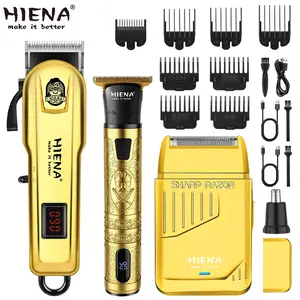 3-Piece USB Rechargeable Electric Hair Clippers Set, Unisex Professional Hairdressing Tools with USB Port, Suitable for Home Haircuts and Ideal Gift for Holidays (Low Voltage)