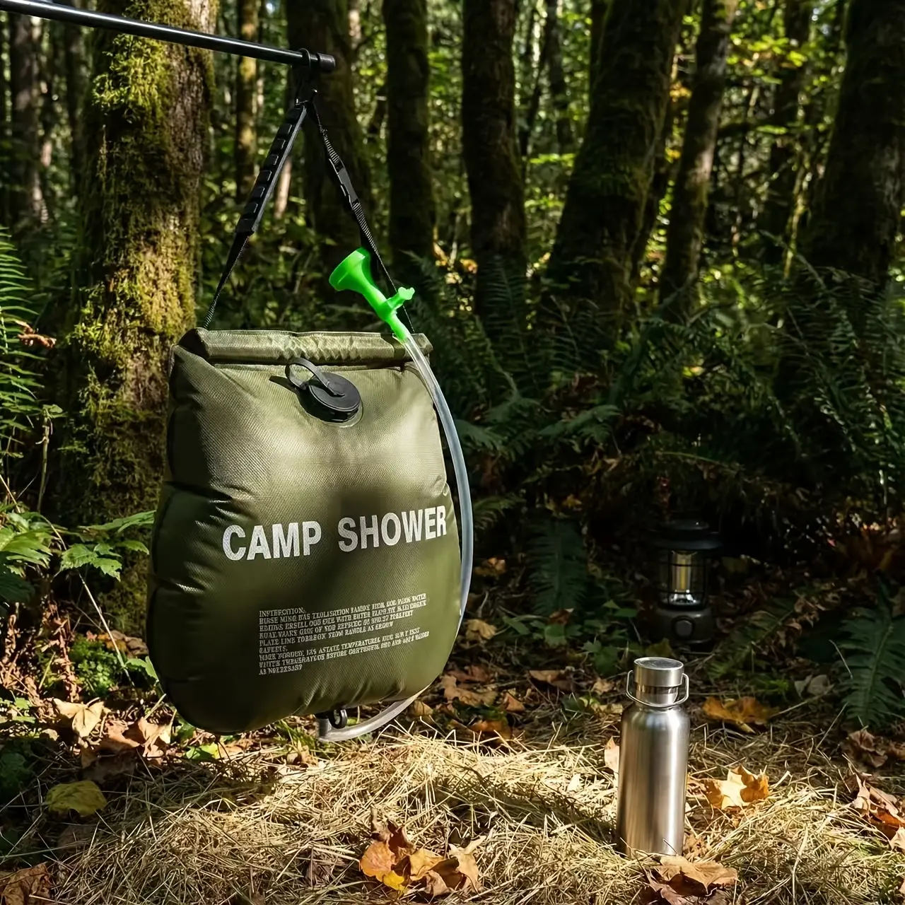 5.28 Gallon Outdoor Solar Shower Bag – Ideal for bathing, camping and washing. Equipped with a detachable hose and nylon rope, it allows convenient portable storage of hot and cold water for hiking, rock climbing and traveling