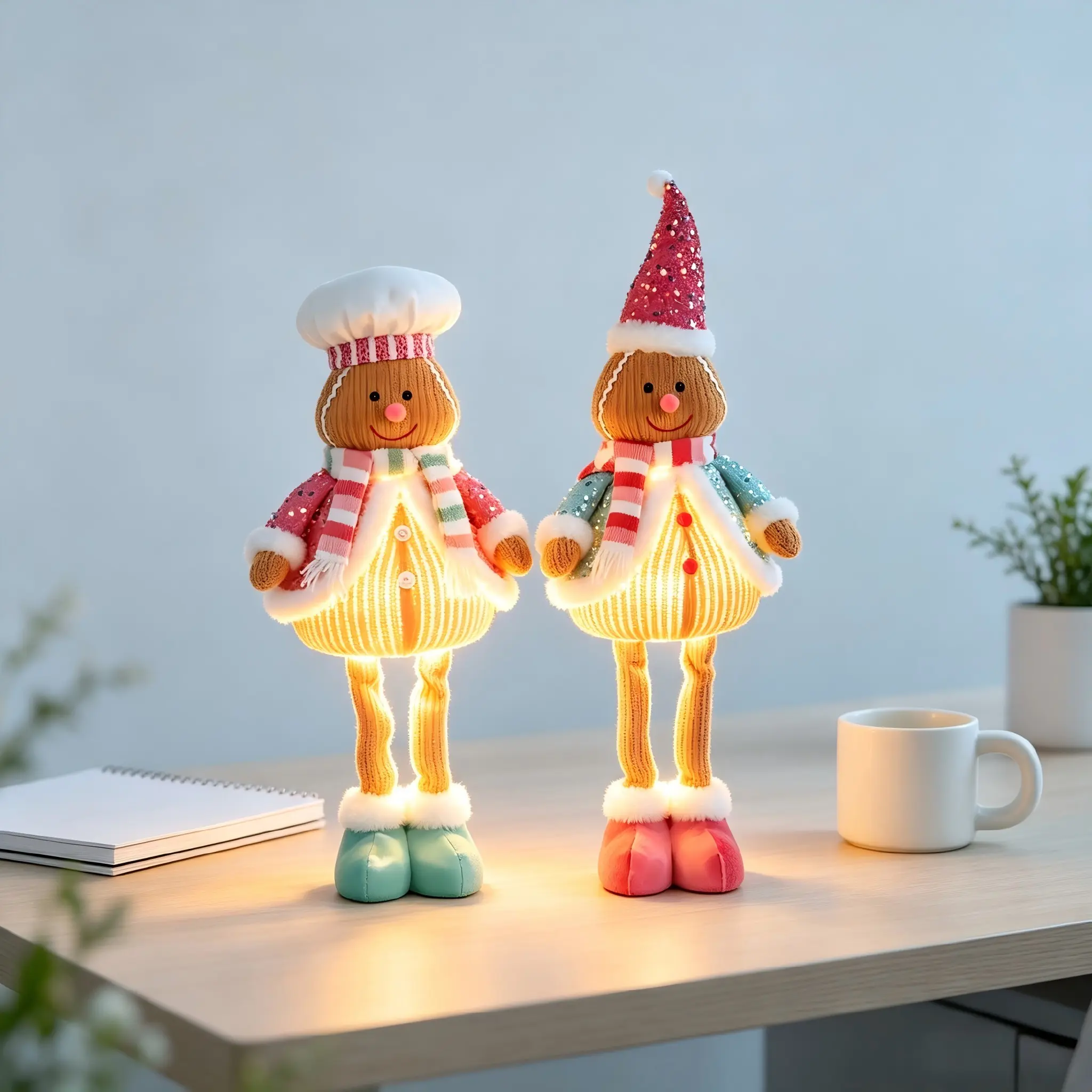 Christmas Atmosphere Filled! Cute Gingerbread Man Hanging Doll, Fabric Stretchable Toy, Christmas Tree Decoration, Festive Gift Choice