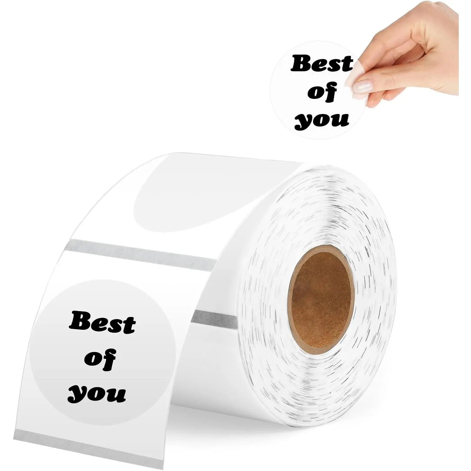 500 count 1'' x 1'' Transparent Circle Sticker Labels - Clear Round Thermal Sticker Paper Not Applicable to D11 D110 B18 D101 D30s