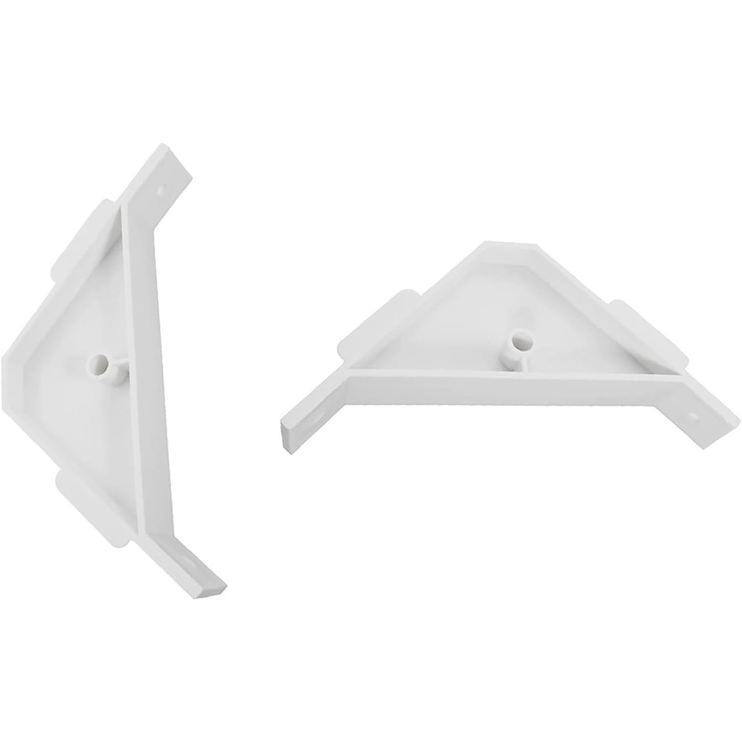 12 count 90  Cabinet Triangle Bracket Plastic White Corner Support Braces for Furniture Cabinets and Other Accessories