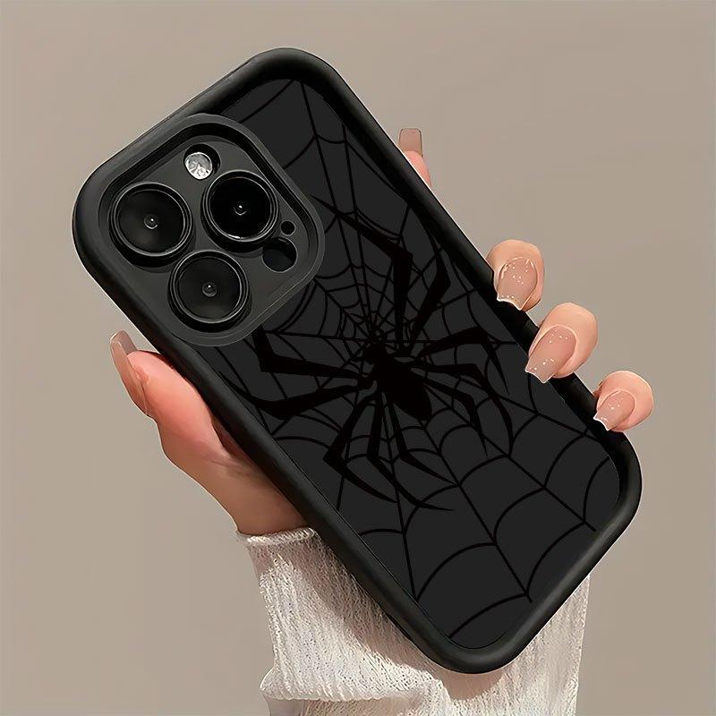 Spider Web Pattern Phone Case, Soft TPU Cellphone Protective Case, Total Protective Shockproof Mobile Phone Cover for iPhone, Casing
