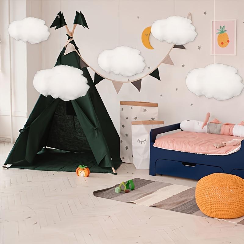 5 Pieces of Simulation Cloud Ceiling Decoration - Ideal for Weddings, Stage Events and Parties - Visual Impact, Multifunctional Decoration - High Quality Easy to Install, Realistic White Hanging Room Ornament