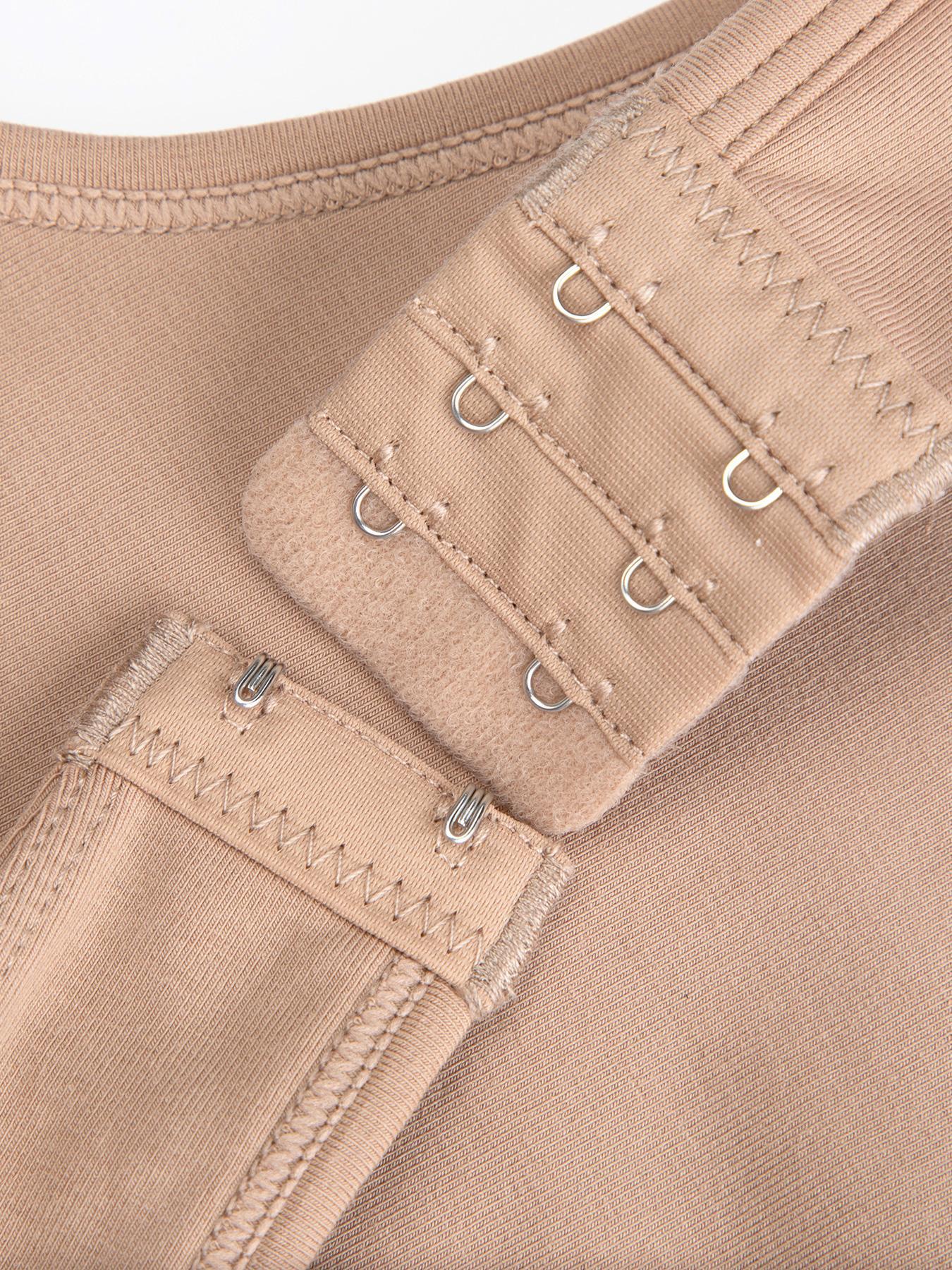 Women's Wide Strap Supportive Wireless Bra, Full Coverage Adjustable Back Buckle, Casual Medium Support Everyday Underwear, All Seasons