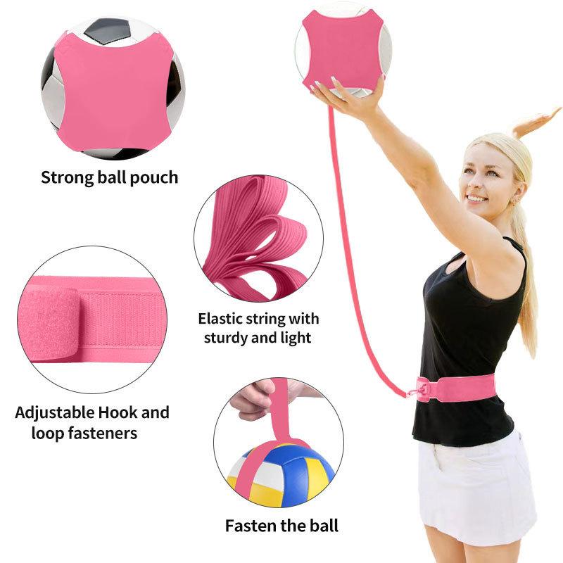 Volleyball rebounds with trainer, serve with elastic rope, single practice tool, suitable for indoor and beach training