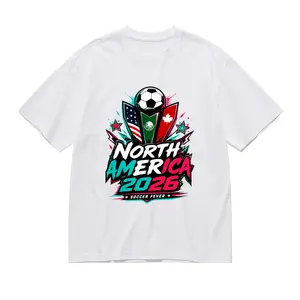 North America 2026 Soccer Fever Graphic Teefor Men Women, Oversized Vintage GraphicTees, Y2K Football Fan Shirt, Trendy GraphicTees for Women Cute Tops, T Shirts Women'sGraphic Tees