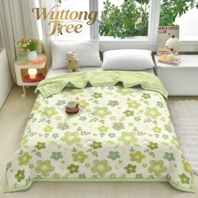 Cool summer blanket, air-conditioning blanket, summer blanket, thin summer blanket, machine washable, suitable for single and double beds, multi-functional blanket suitable for all seasons.