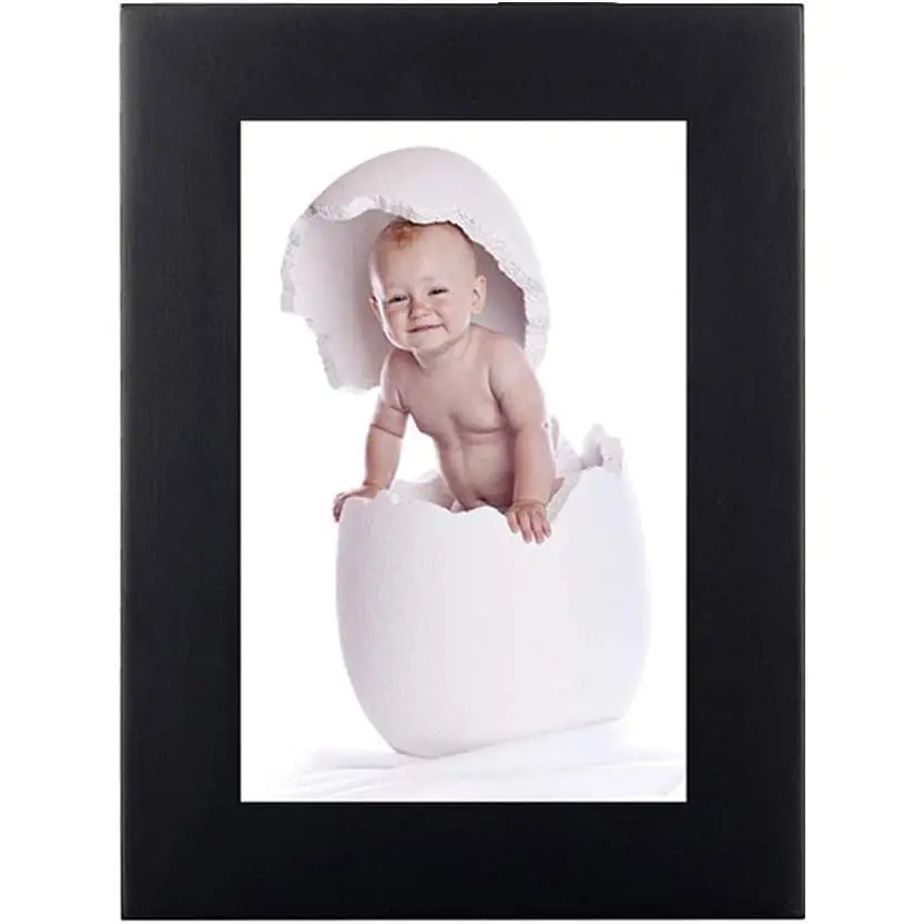 3.5X5 Picture Frames Made of Solid  and  Plexiglass for Table Stand Tabletop Picture Frame Display 3.5 by 5 Frame Vertically or Horizontally as 5x3.5 inch, Black