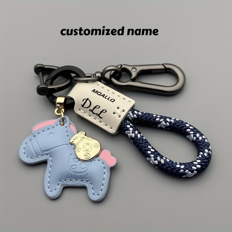 Custom Keychain with a Faux Leather Car Pendant, Easy And Stylish, Suitable for Both Men And Women