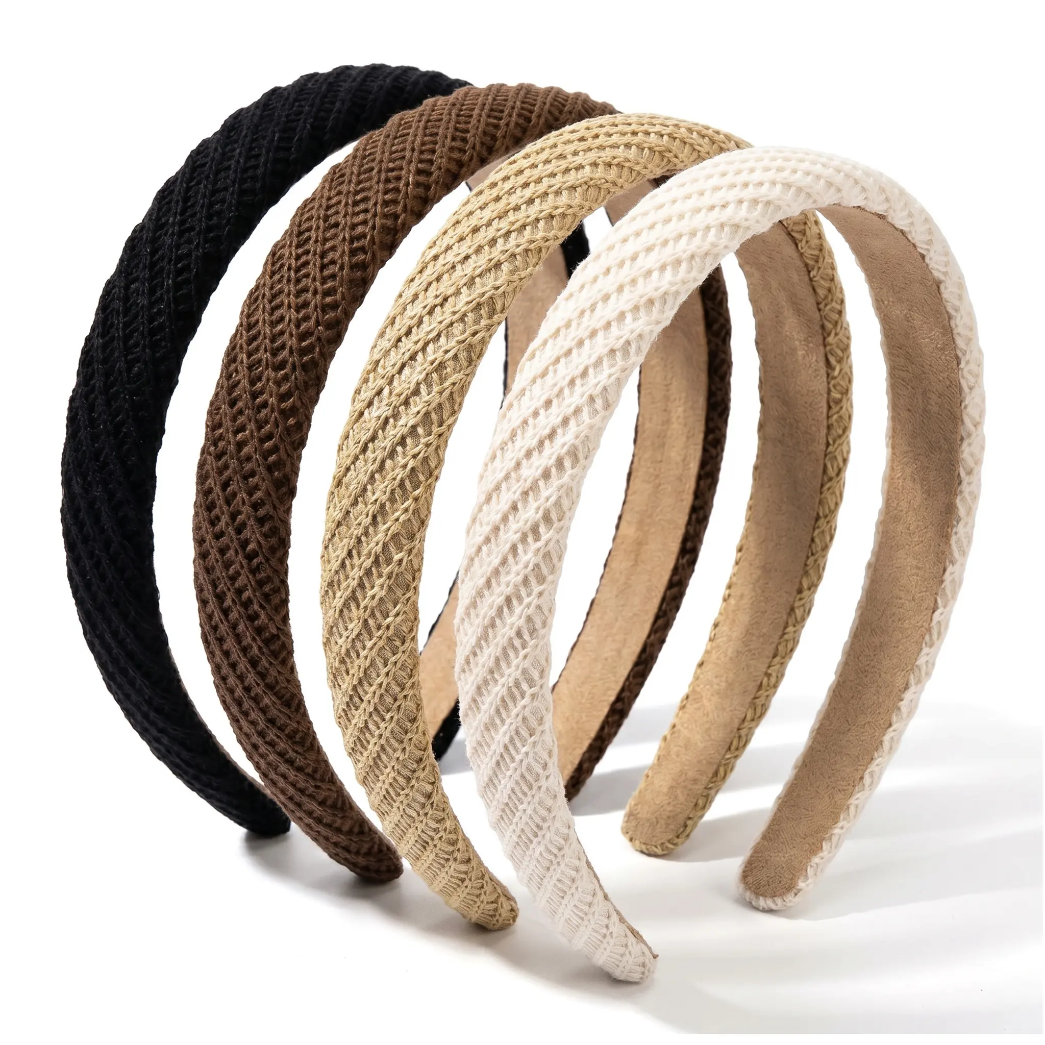 Cozy Fine Knit Headband For Women Stylish High Crown Hair Accessory Simple Elegant Everyday Essential Chic Minimalist Mesh Handmade