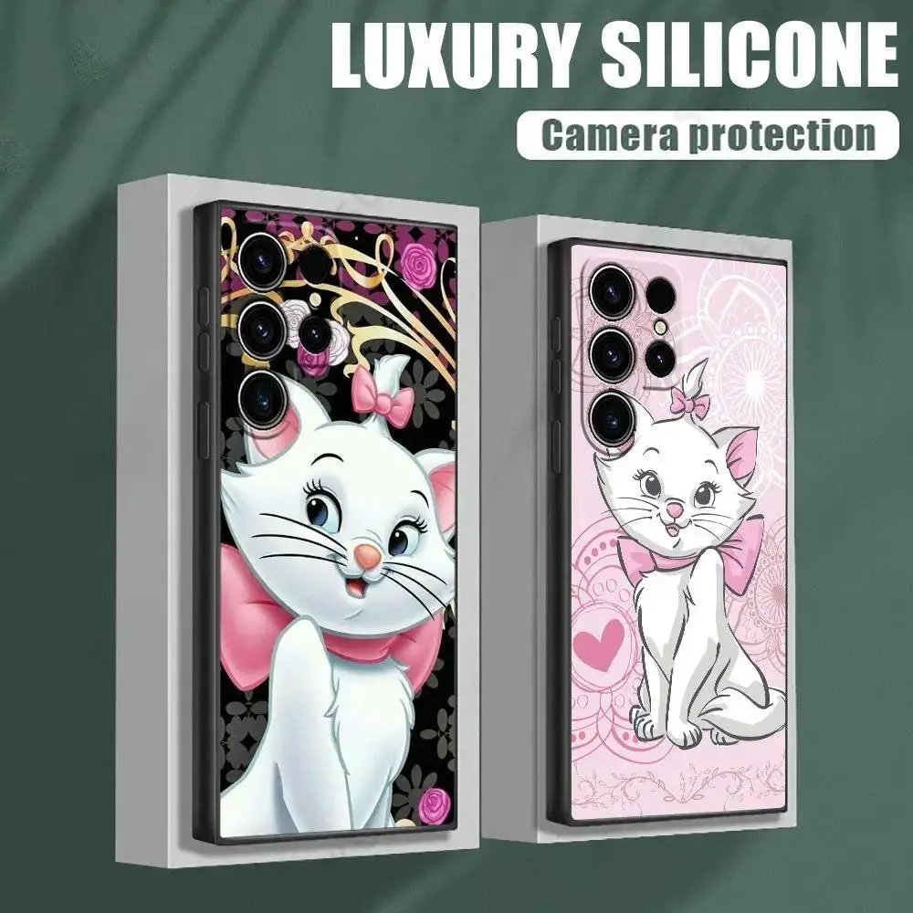 Cartoon Ma-rie Cat Phone Case for Samsung Galaxy S26 S25 S24 S23 Ultra S22 Plus S21 5G FE for Iphone 17 16 15 14 13 12 11 17Air Plus Pro Promax Cover Soft