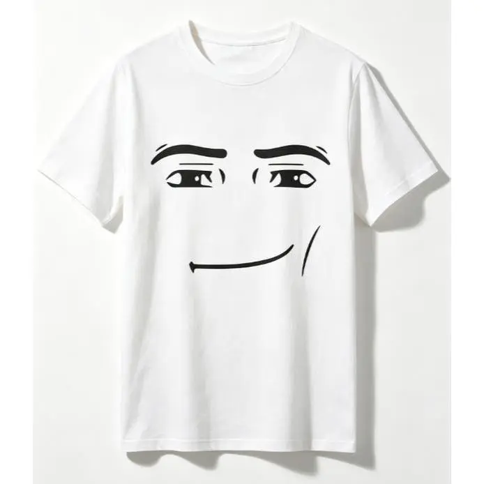 Minimal Troll Face Meme Simple Line Graphic T-Shirt, Unisex Internet Humor Tee, 100% Cotton Printed Craft SummerVibes Casual Top, Relaxed Soft Breathable womens summer clothing summer outfits women