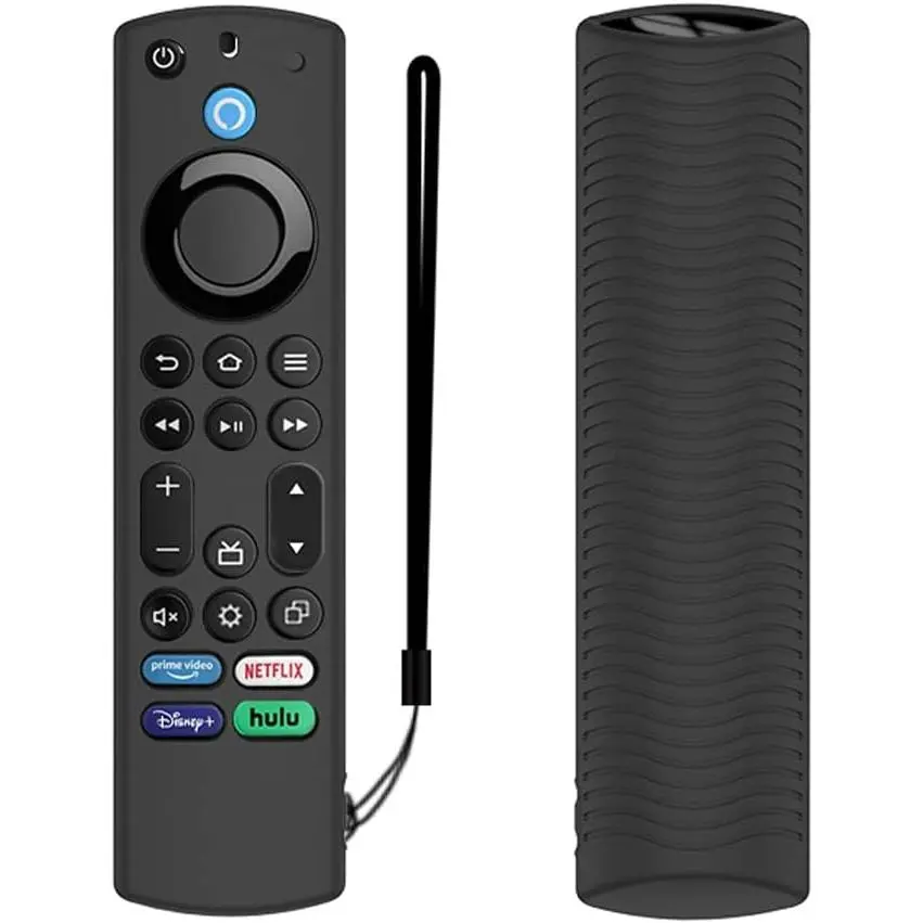 Voice Remote Cover Compatible with Insignia Firetv Omni Series TV 4-Series |  Remote Case, Lightweight Anti Slip Shockproof Remote Cover Case with Lanyard (Black)