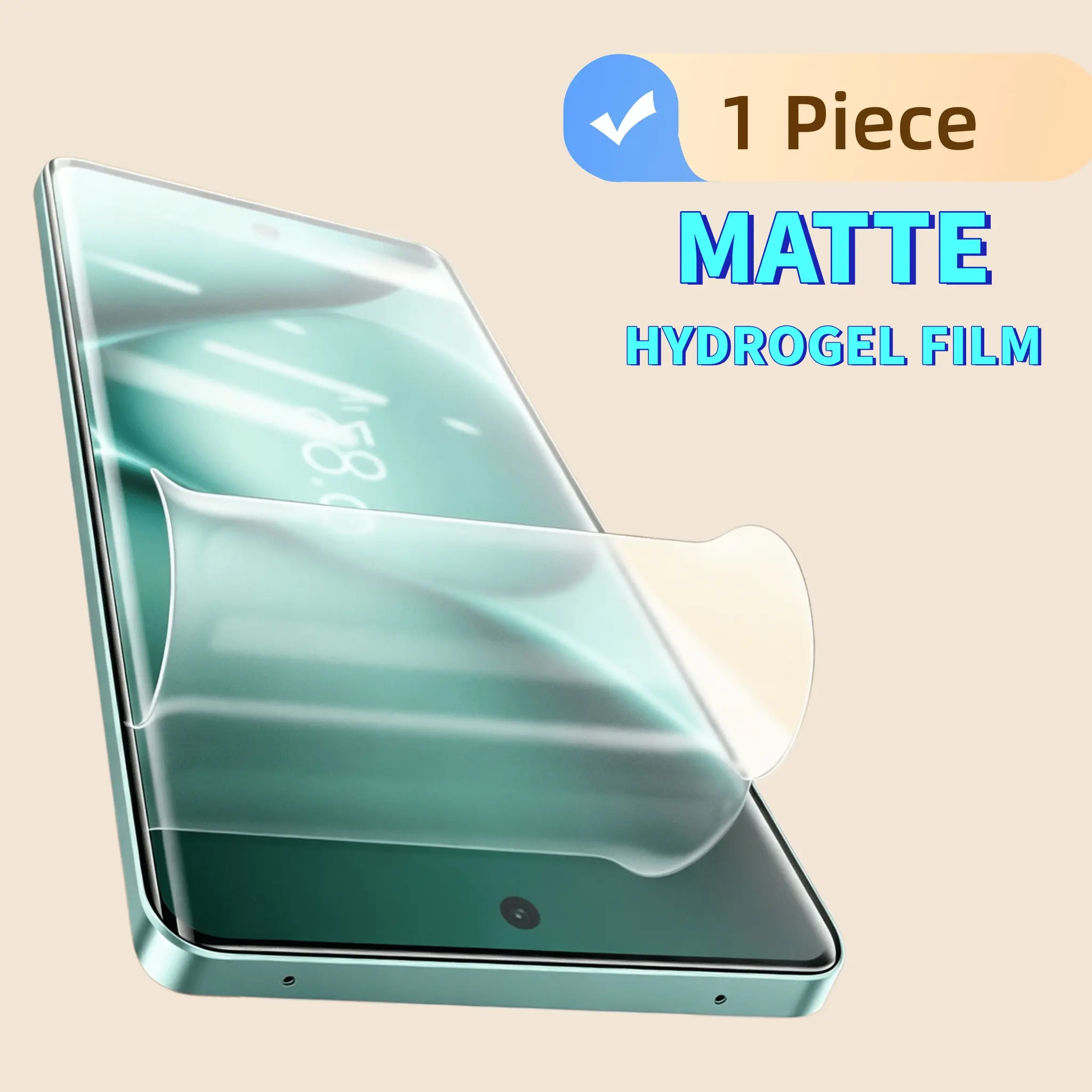 1 Piece Anti-Fingerprint Matte Hydrogel Film Suitable for Xiaomi 14 14Pro 14Ultra, Anti-Glare Transparent Soft TPU Screen Protector, Fingerprint Unlock, Self-Healing, Ultra-Thin