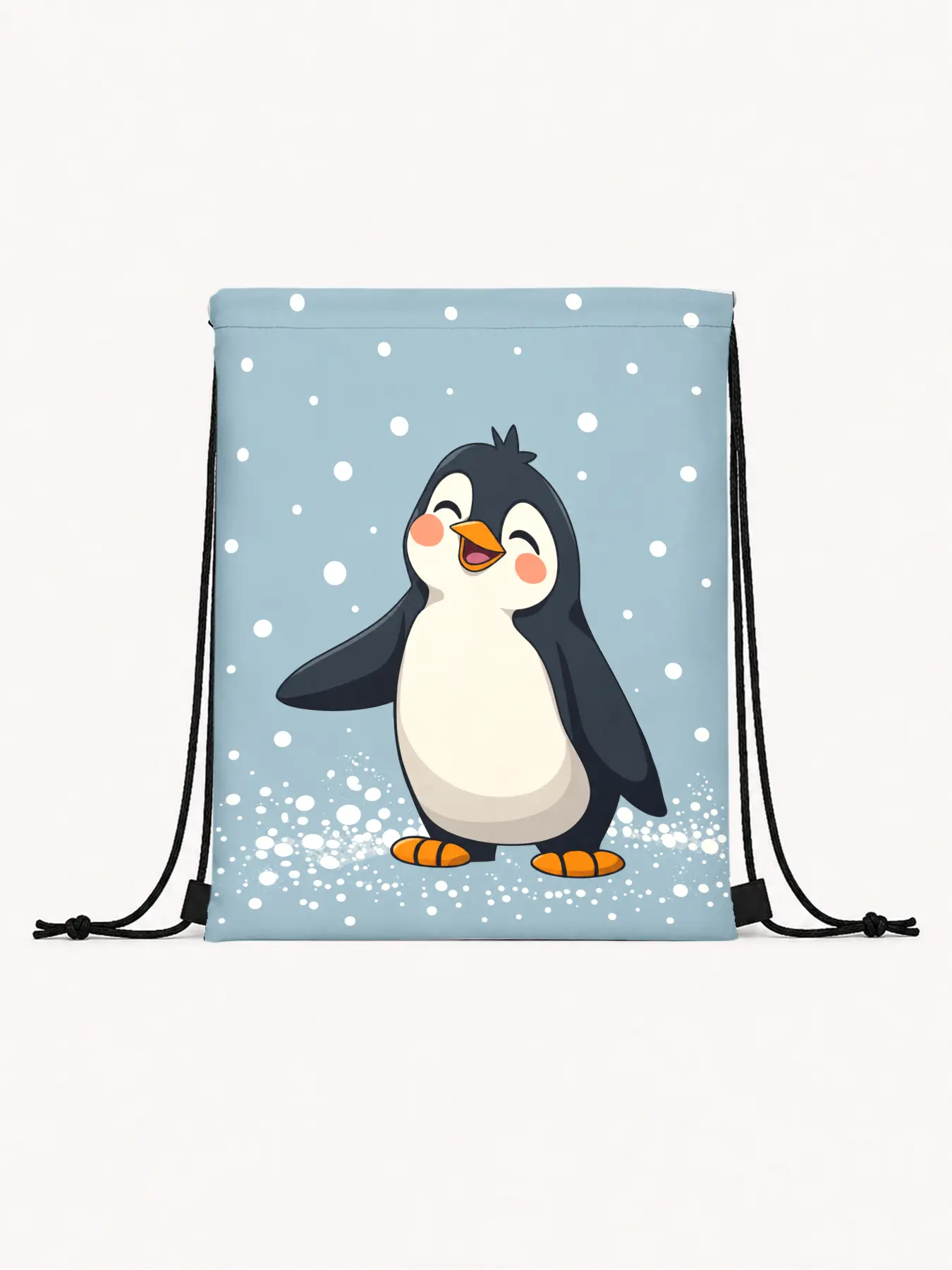 Cartoon Penguin Print Backpack, Waterproof Fabric, Lightweight Multi-Use, Ideal for School, Travel, Daily Use, Designed for Kids and Students