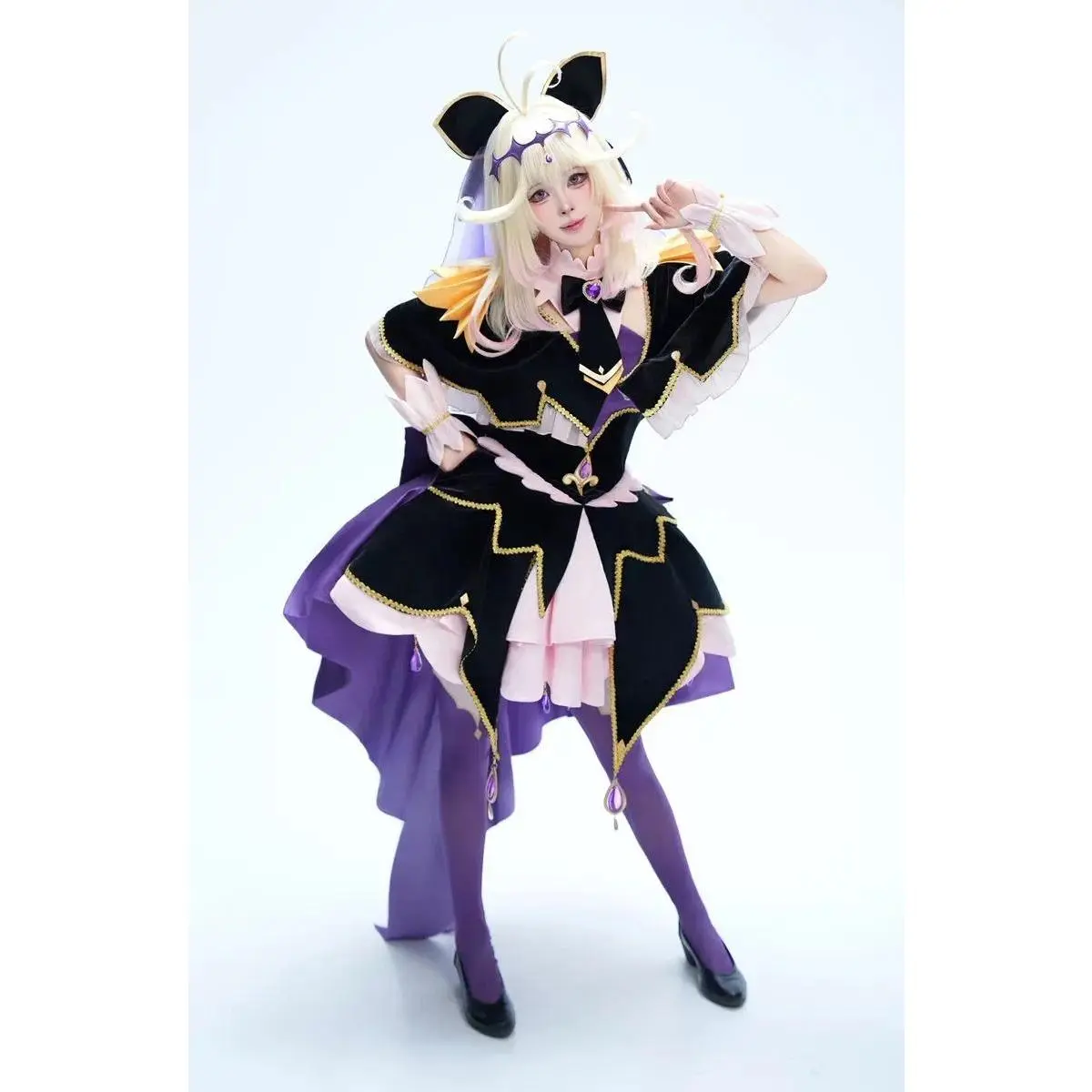 Moria Ruruka Star Detective Precure! Cure Arcana Shadow Elegant Dress Uniform Cosplay Costume Halloween Party Outfit
