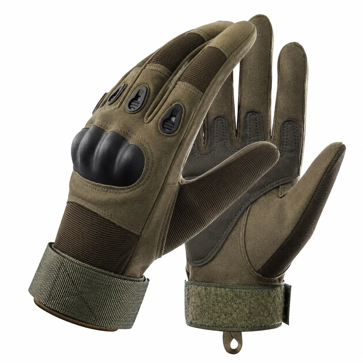 Half-Finger Tactical Gloves with Reinforced Hard-Shell Knuckle Protection, Non-Slip Grip, Cut-Resistant Fabric, Thermal Lining for Warmth, Durable Wear-Resistant Design for Military Training, Law Enforcement, and Outdoor Combat Use