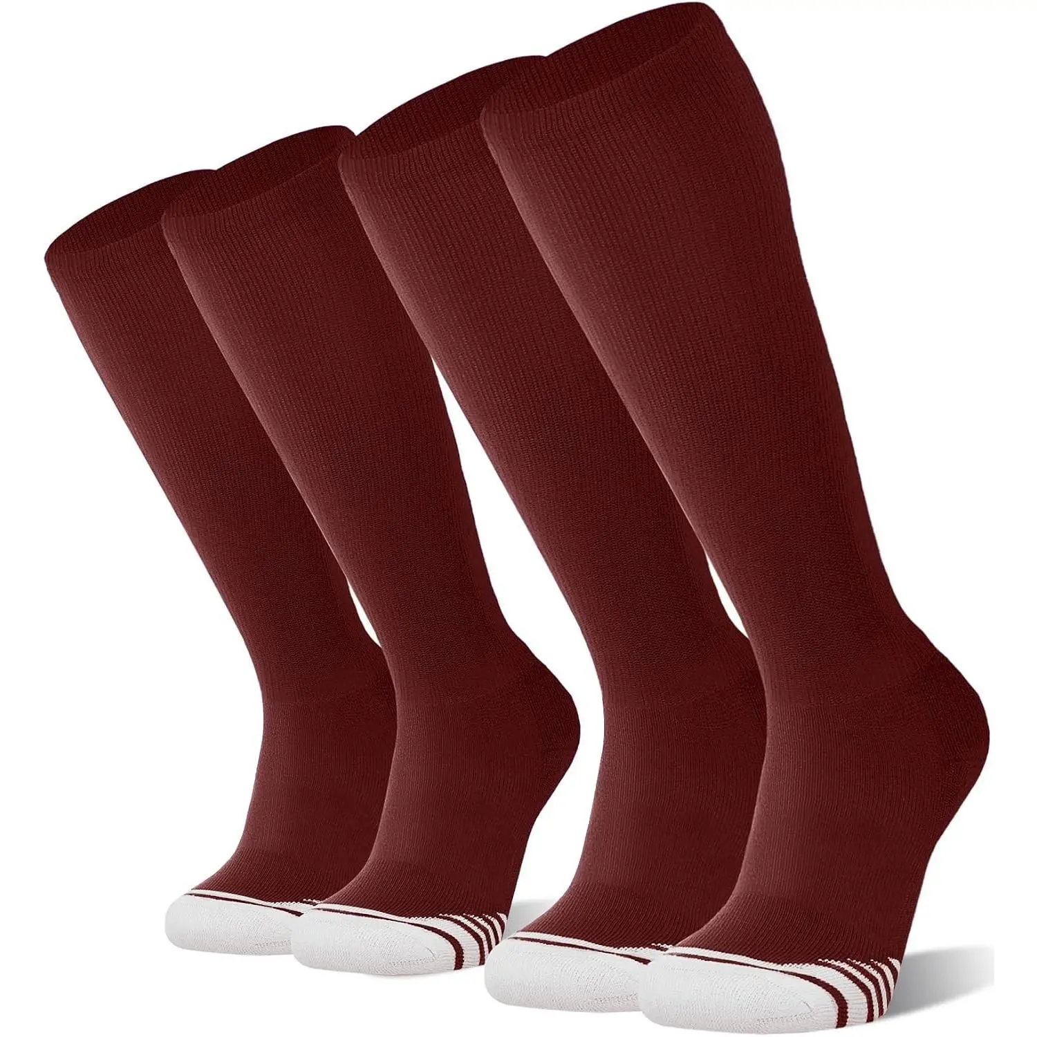 2/3 Pack Over-the-Calf Knee High Baseball Soccer Softball Socks for Kids Youth Men & Women, Multiple Colors(Gift)
