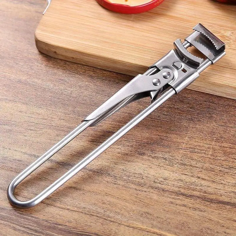 Adjustable Stainless Steel Manual Can Opener, Non-slip Effortless Multifunction Jar Openers Jar Bottle Bottle Lid Opener, Portable Kitchen Utensils & Gadgets for Home Office Dormitory Picnic