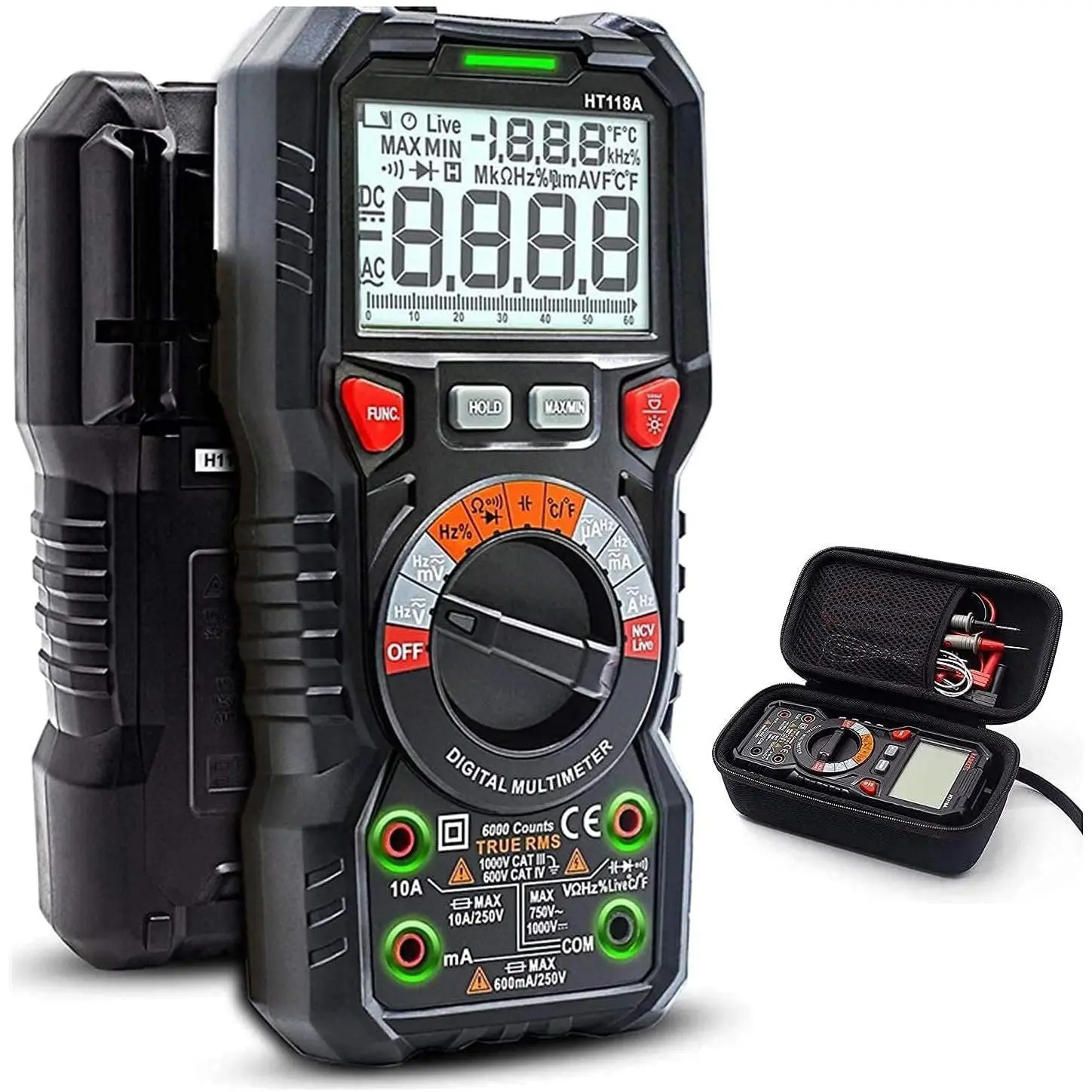 HT118A Digital Multimeter with Portable Case