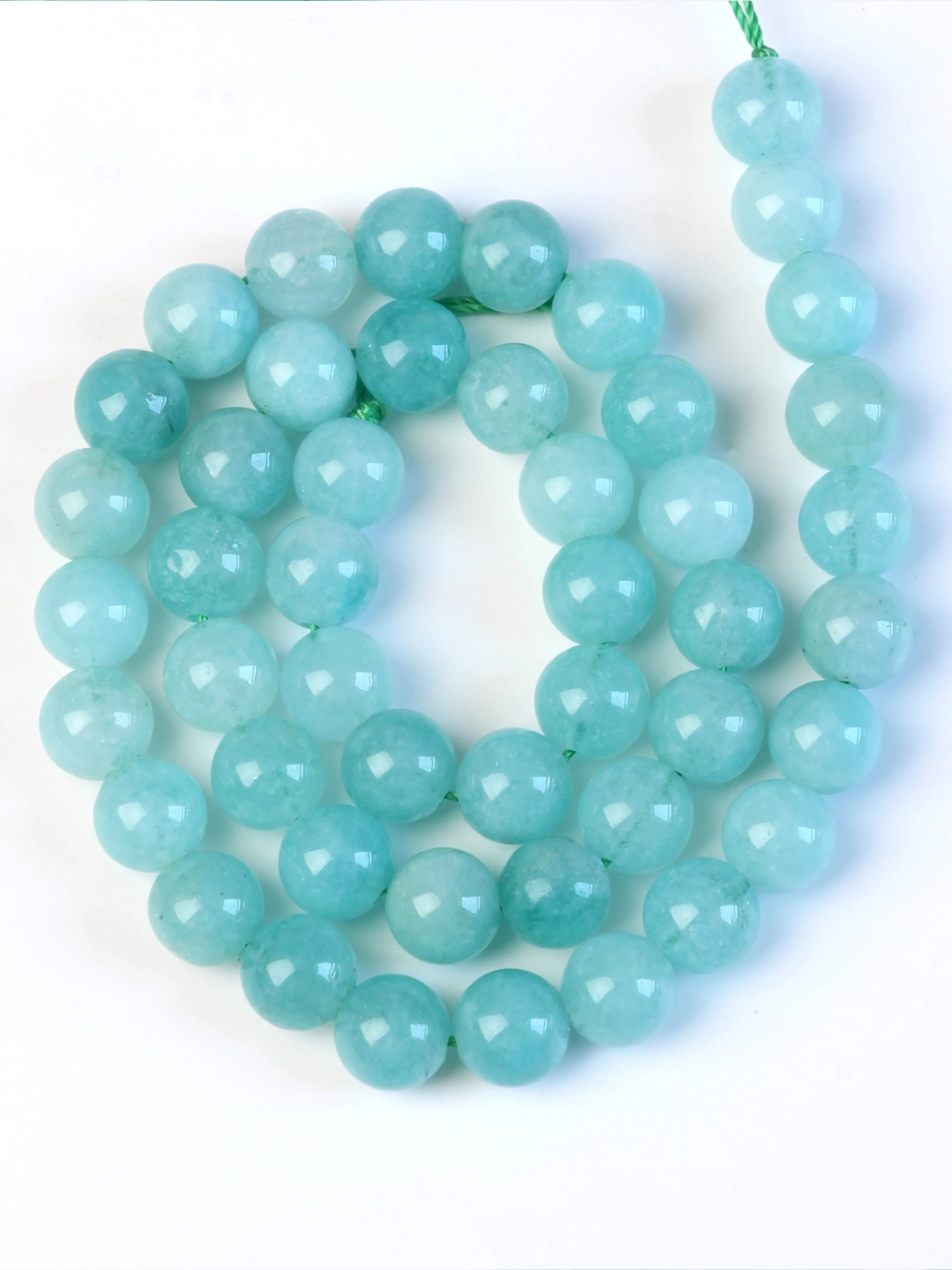 Natural Tianhe Stone Loose Beads - Crystal Beaded 4/6/8/10mm Light Blue Quartz Round Beads for Jewelry Making Supplies, Beads for Crafts, DIY Bracelets Necklaces Phone Hanging Decorations