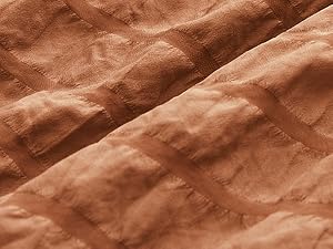 Seersucker Terracotta King Size Comforter 7,, King a Bag Comforter with Comforter, Flat Sheet, Sheet, Pillowcase and Pillow Sham